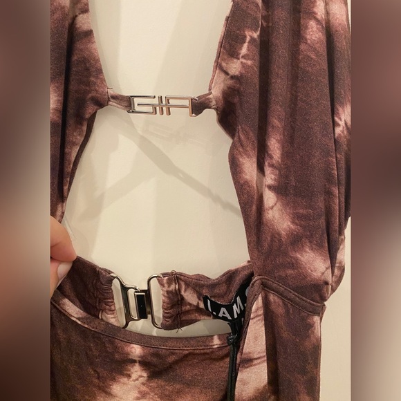 NWT I.AM.GIA Brown/Tan Evie Maxi Dress - Picture 3 of 4